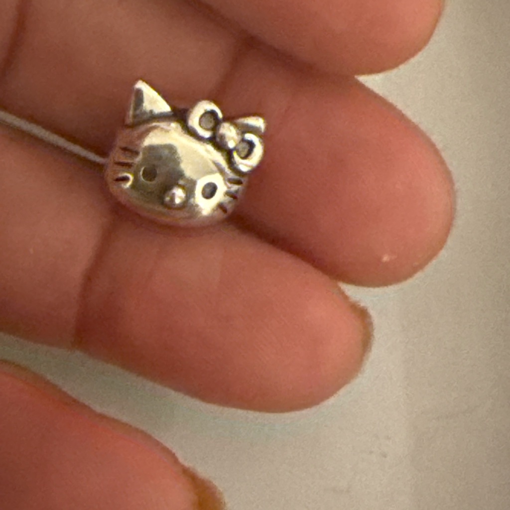 Charming Silver Cat Face Pendant 20$